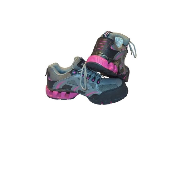 Nautilus Women's Steel-Toe EH Athletic Work Shoes N1851W Grey/Pink Size 9M - Picture 1 of 8